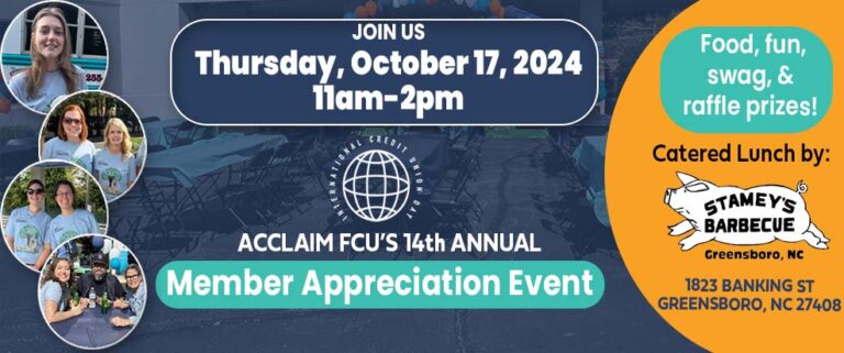 acclaim fcu member appreciation day promotional banner