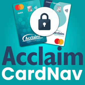 acclaim cardnav logo with credit cards