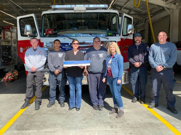 christie with firemen