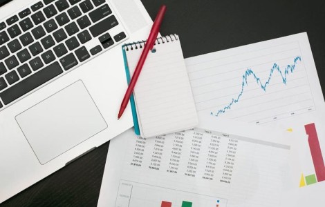 closeup of financial reports and graphs